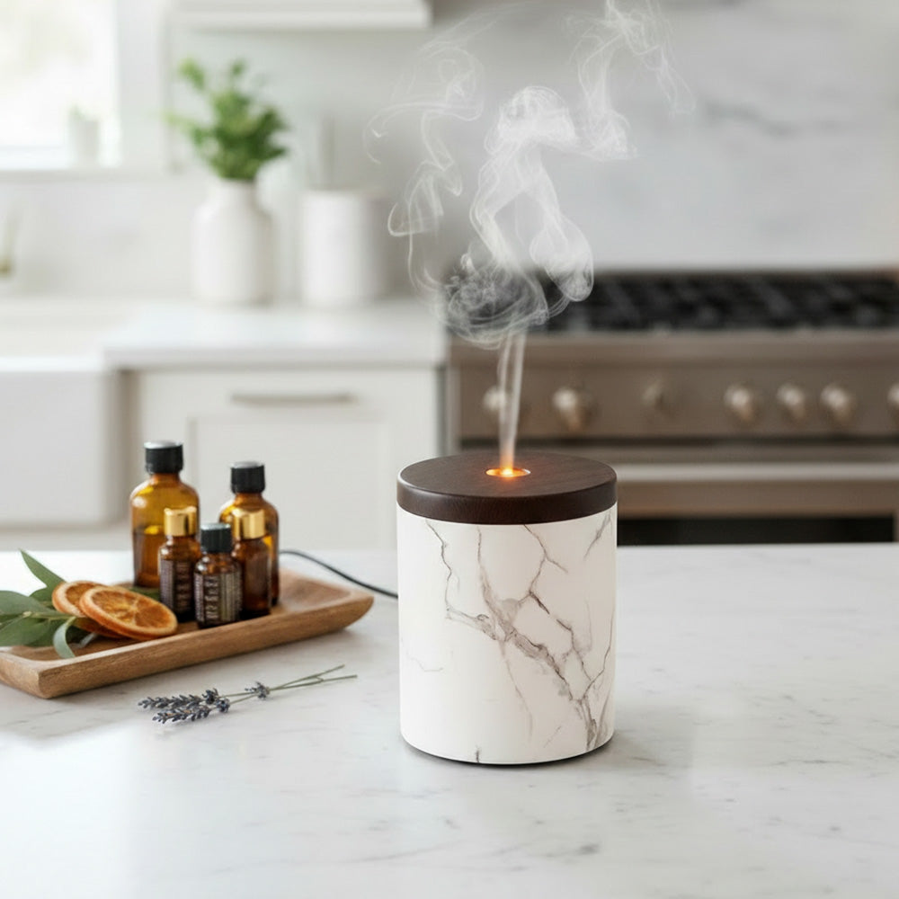 Candyl Classic Diffuser Dark Wood White Marble Ceramic