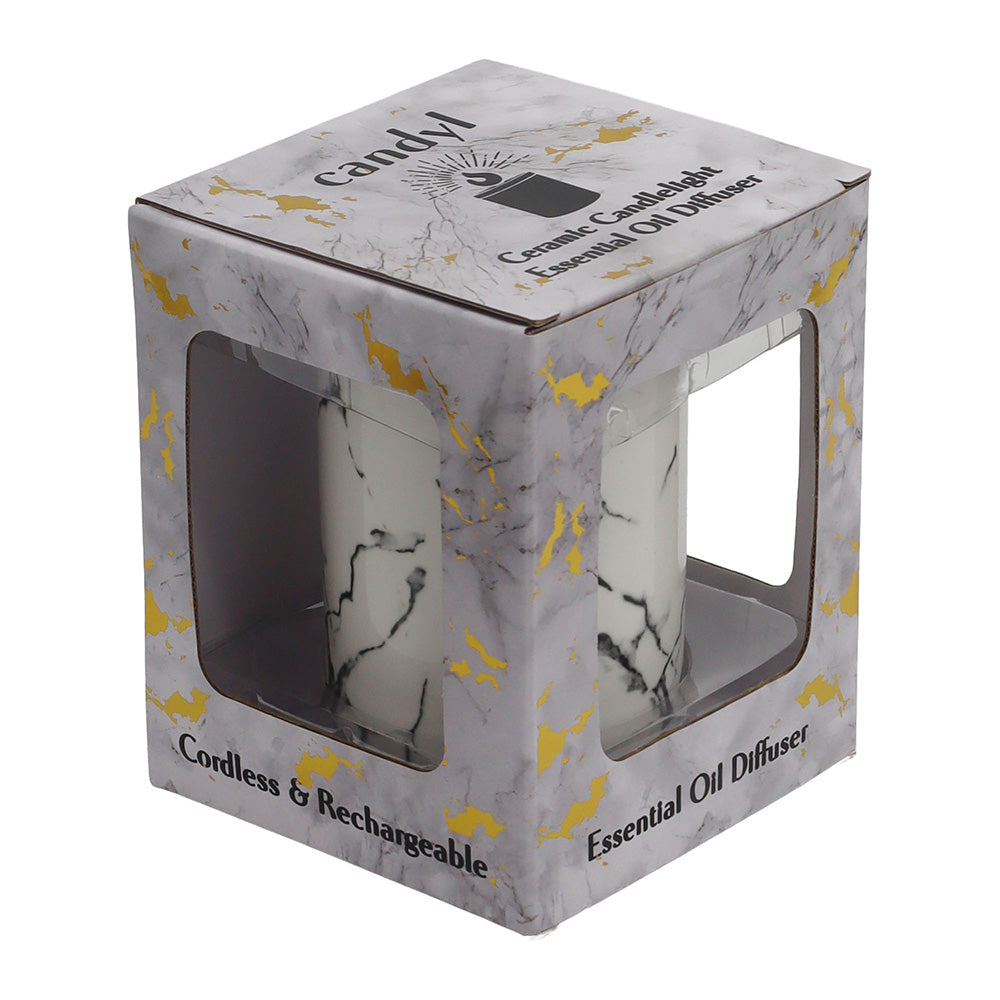Candyl Classic Diffuser Dark Wood White Marble Ceramic