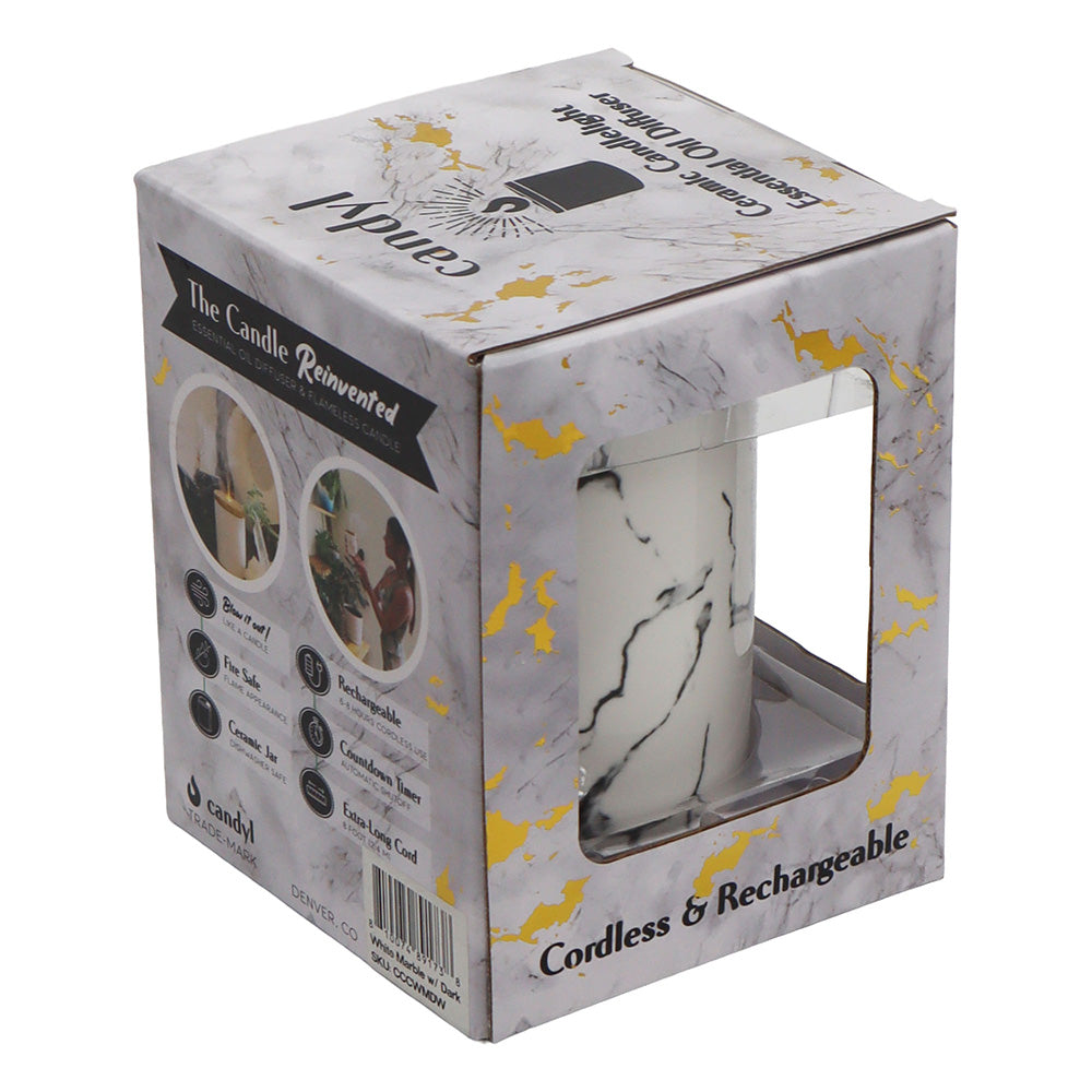 Candyl Classic Diffuser Dark Wood White Marble Ceramic