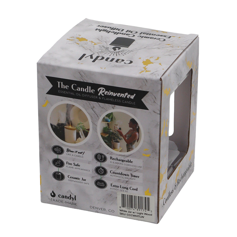 Candyl Classic Diffuser Dark Wood White Marble Ceramic