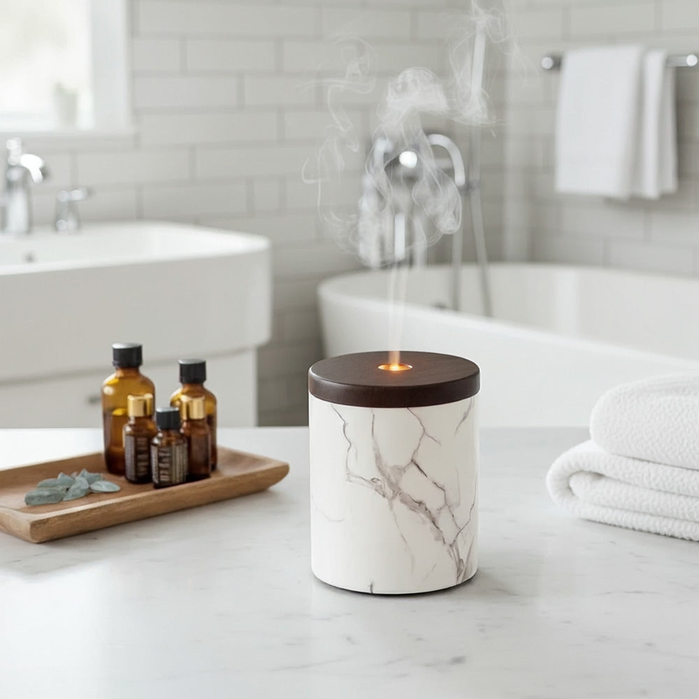 Candyl Classic Diffuser Dark Wood White Marble Ceramic