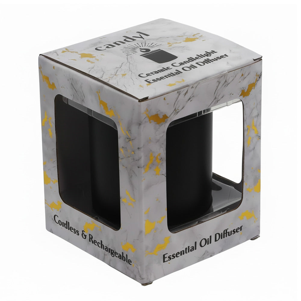 Candyl Classic Diffuser Light Wood Black Frosted Glass