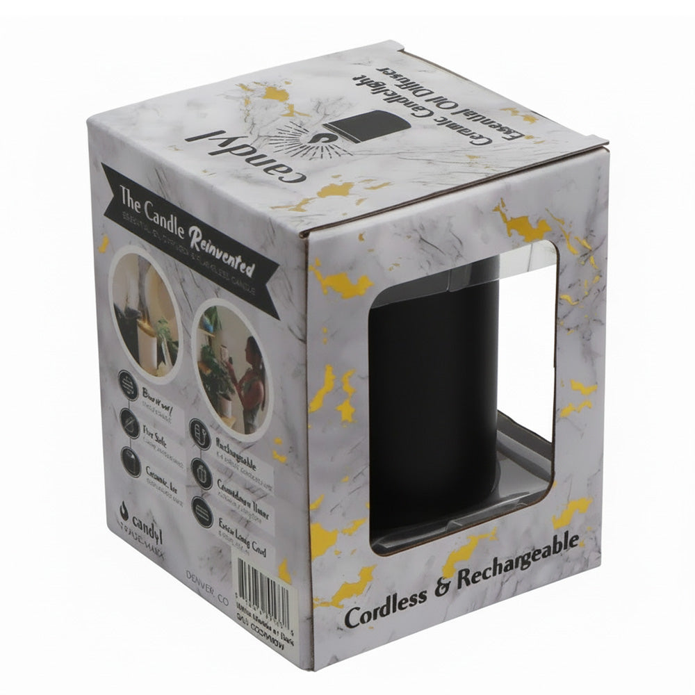 Candyl Classic Diffuser Light Wood Black Frosted Glass