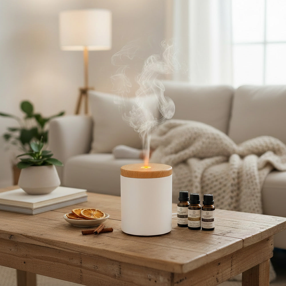 Candyl Classic Diffuser Light Wood White Frosted Glass