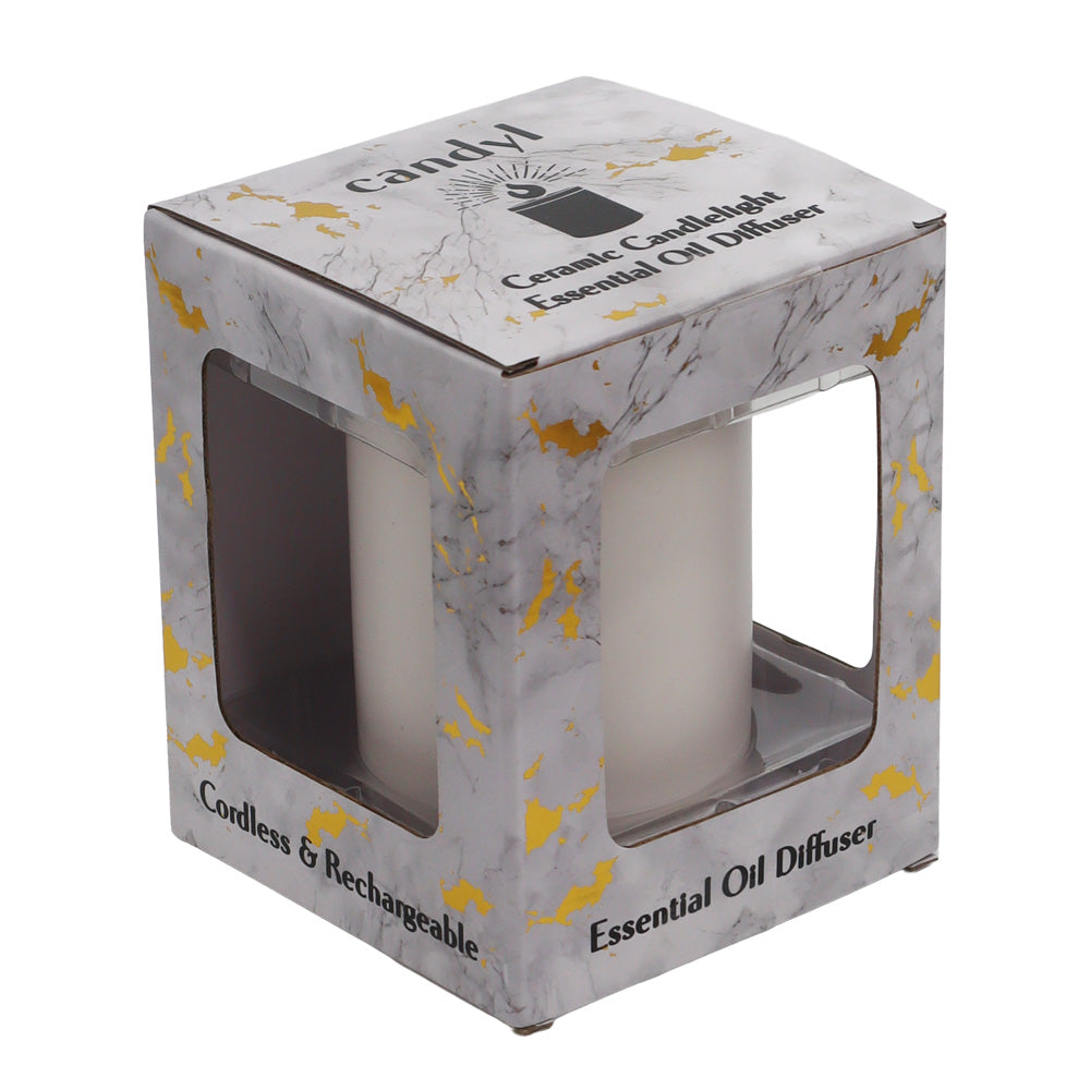 Candyl Classic Diffuser Light Wood White Frosted Glass