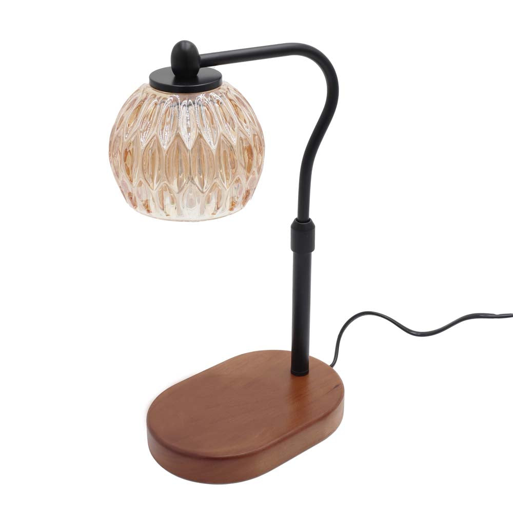 Warmer Crystal Black - Candle Warmer Lamp with Amber Glass