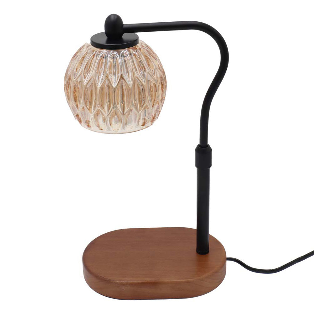 Warmer Crystal Black - Candle Warmer Lamp with Amber Glass