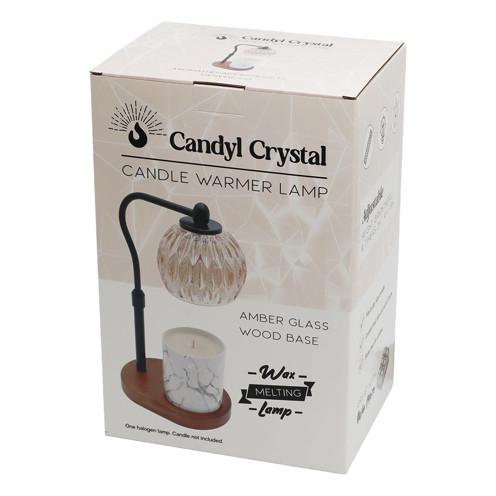 Warmer Crystal Black - Candle Warmer Lamp with Amber Glass