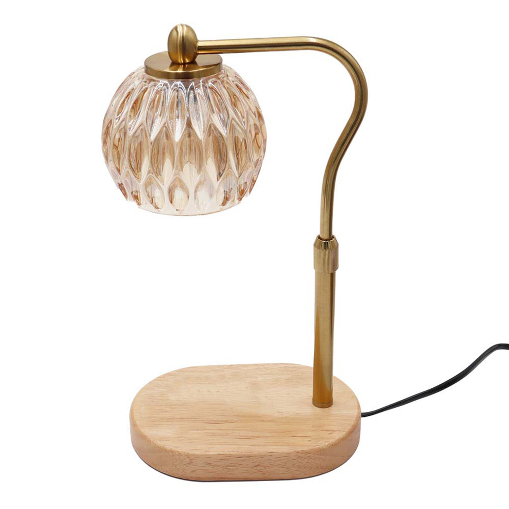 Warmer Crystal Gold - Candle Warmer Lamp with Amber Glass
