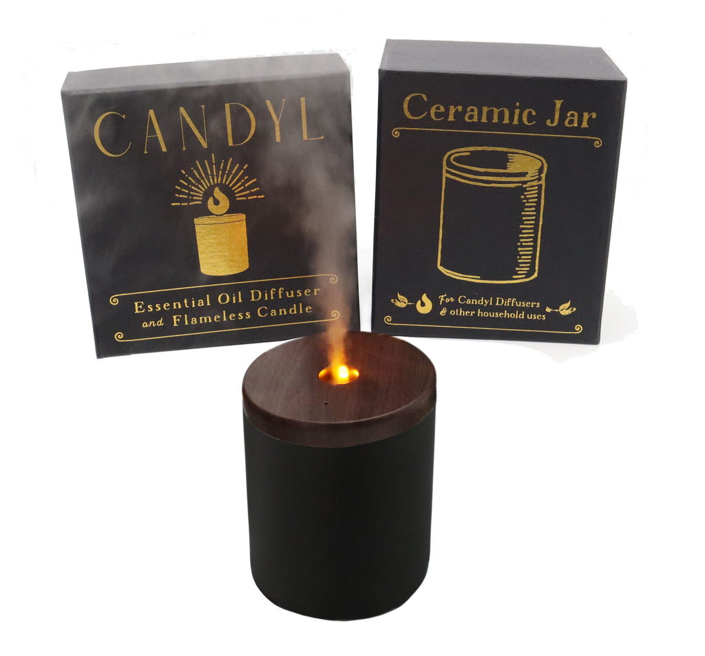 Candyl Classic Ceramic Candlelight Diffuser with Rechargeable Battery