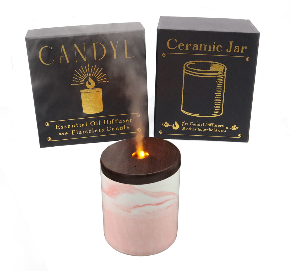 Candyl Classic Ceramic Candlelight Diffuser with Rechargeable Battery