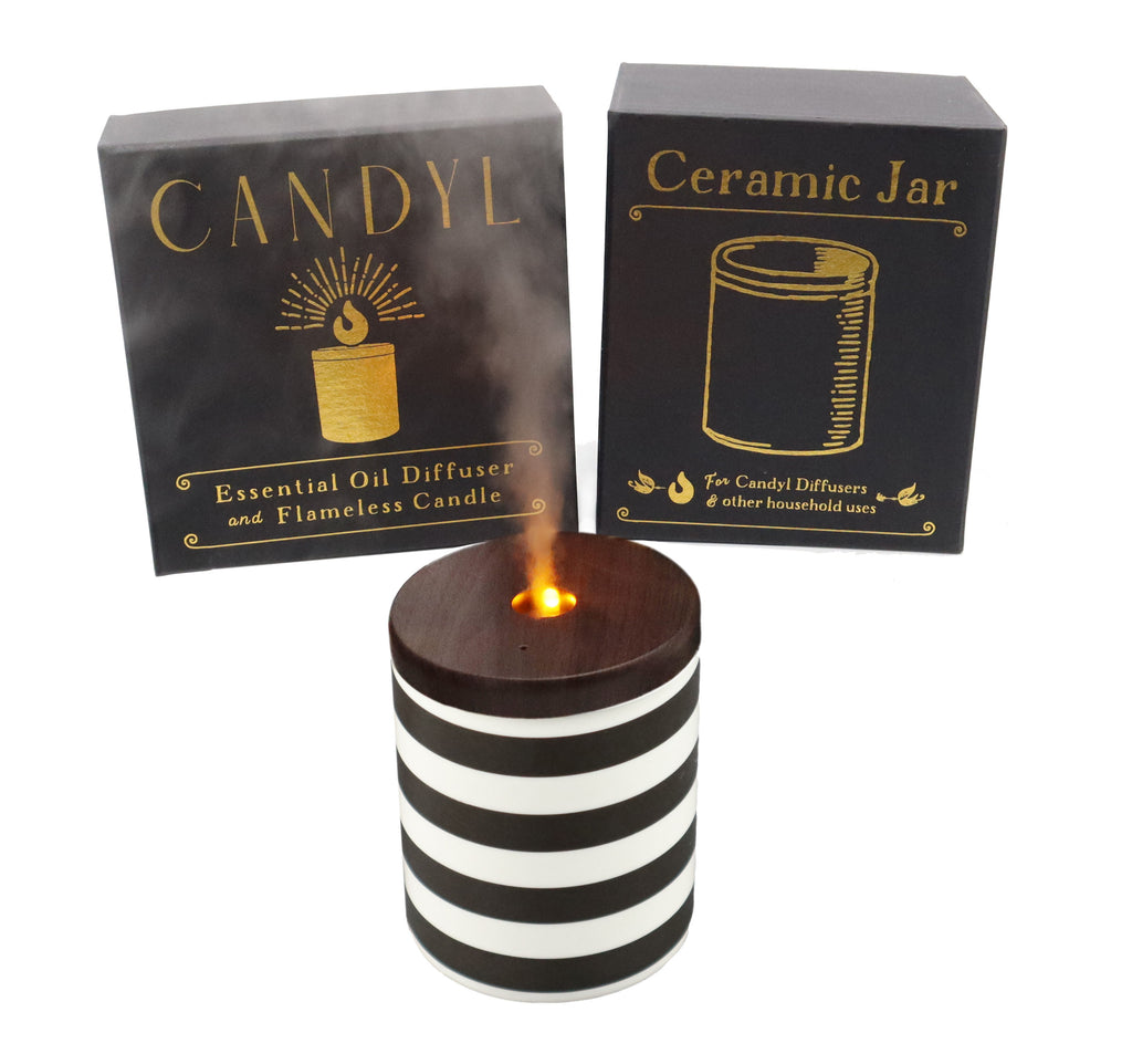 Candyl Classic Ceramic Candlelight Diffuser with Rechargeable Battery