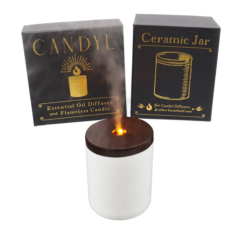 Candyl Classic Ceramic Candlelight Diffuser with Rechargeable Battery