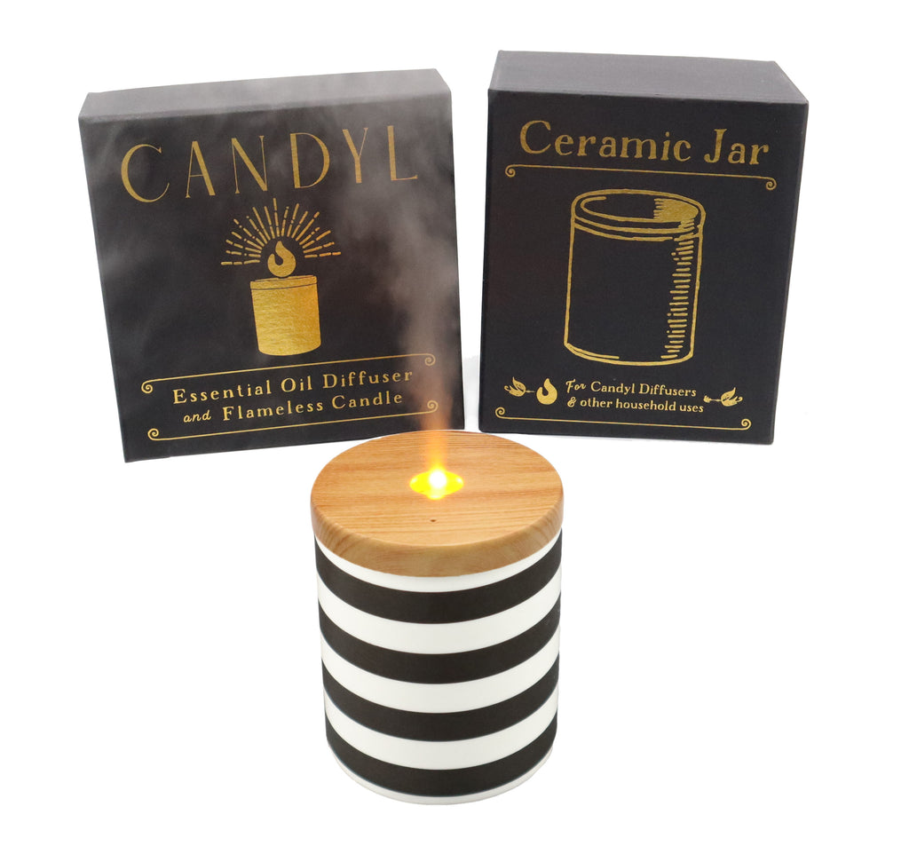 Candyl Classic Ceramic Candlelight Diffuser with Rechargeable Battery