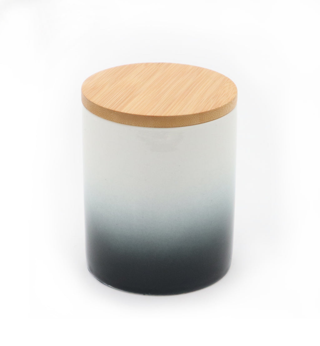 Ceramic Jar with Bamboo Lid 16oz 500ml Candle Making Vessel