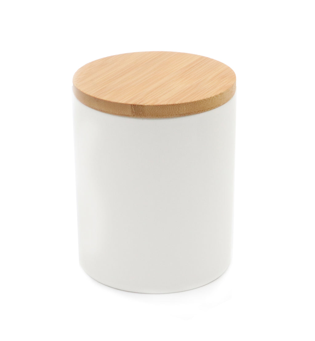 Ceramic Jar with Bamboo Lid 16oz 500ml Candle Making Vessel